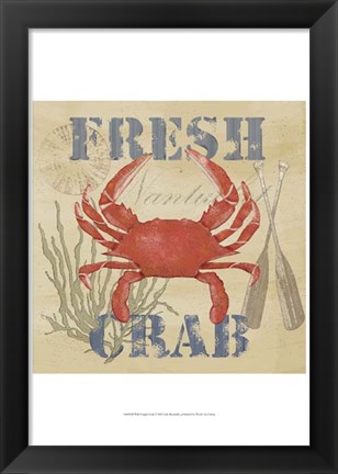 Framed Wild Caught Crab Print