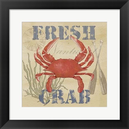 Framed Wild Caught Crab Print