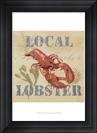 Framed Wild Caught Lobster Print