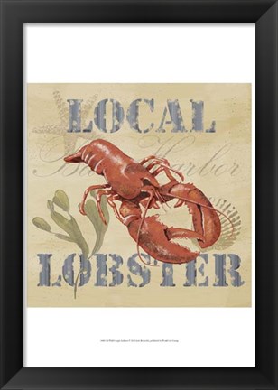 Framed Wild Caught Lobster Print