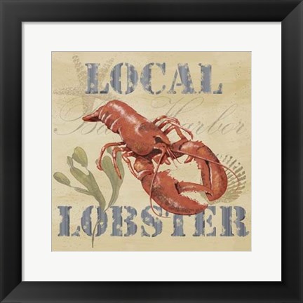 Framed Wild Caught Lobster Print