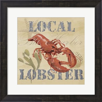Framed Wild Caught Lobster Print
