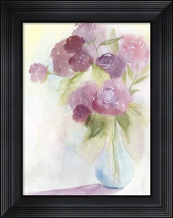 Framed Glowing Bouquet I Print