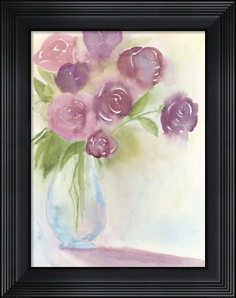 Framed Glowing Bouquet II Print