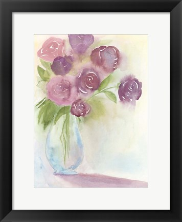 Framed Glowing Bouquet II Print