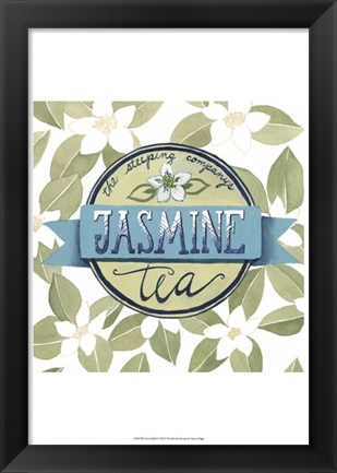 Framed Tea Label I Print