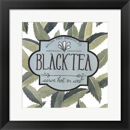 Framed Tea Label II Print