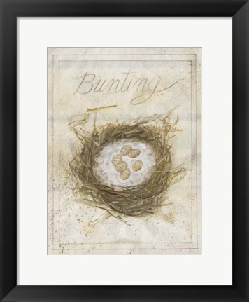 Framed Nest - Bunting Print