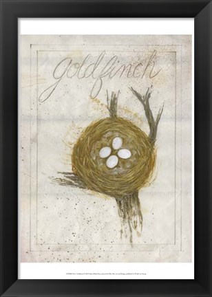 Framed Nest - Goldfinch Print