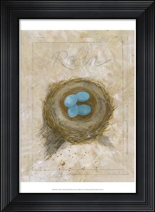 Framed Nest - Robin Print