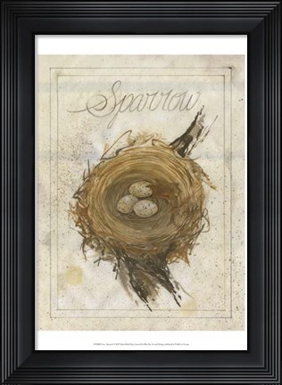 Framed Nest - Sparrow Print