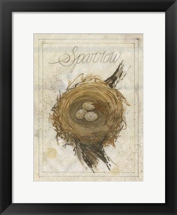 Framed Nest - Sparrow Print