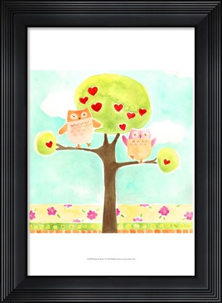 Framed Hoots &amp; Hearts I Print