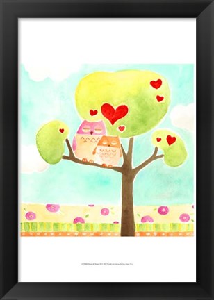 Framed Hoots &amp; Hearts II Print