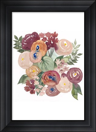 Framed Pirouette Posy I Print