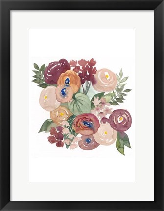 Framed Pirouette Posy I Print