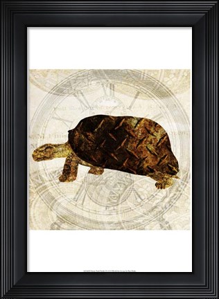 Framed Steam Punk Turtle I Print