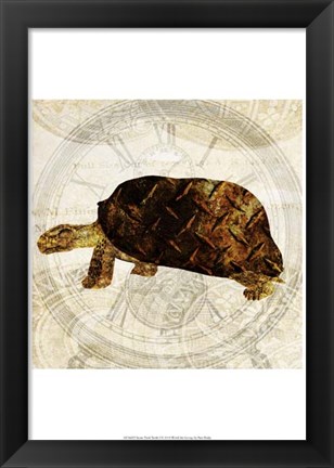 Framed Steam Punk Turtle I Print