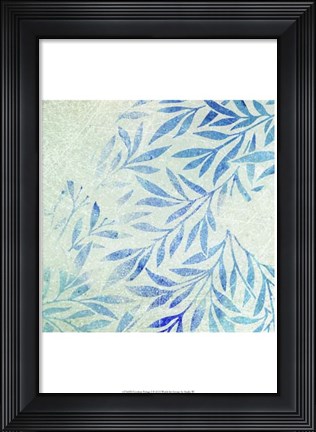 Framed Cerulean Foliage I Print