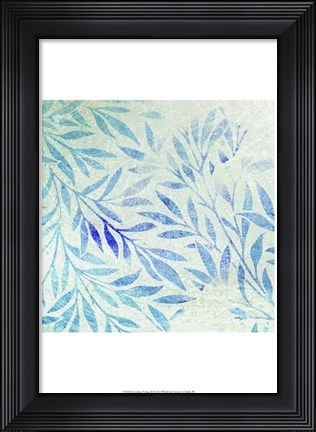 Framed Cerulean Foliage II Print