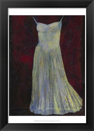 Framed White Dress II Print