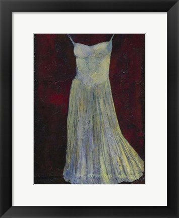 Framed White Dress II Print