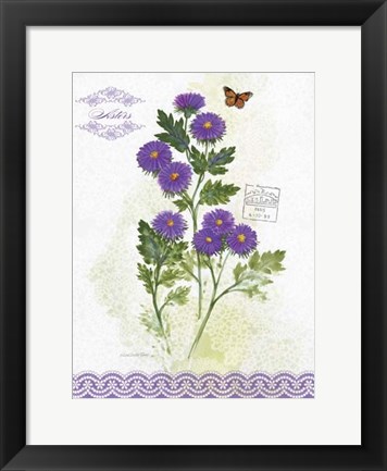 Framed Flower Study on Lace II Print