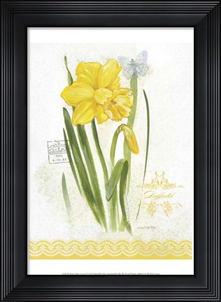 Framed Flower Study on Lace V Print