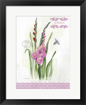 Framed Flower Study on Lace VI Print