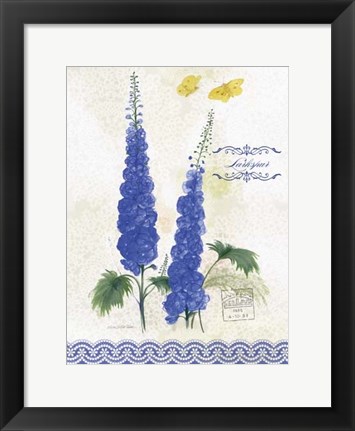 Framed Flower Study on Lace VIII Print
