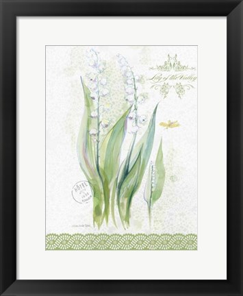 Framed Flower Study on Lace IX Print