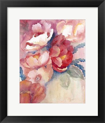 Framed Cerise Tide I Print