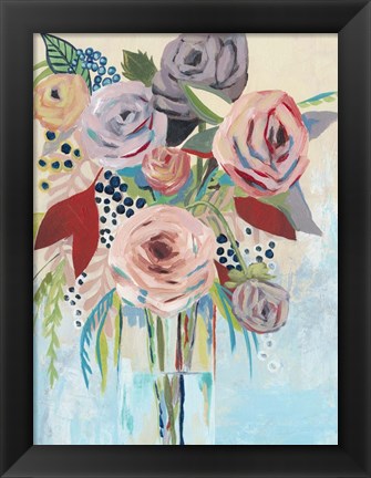 Framed Roseate Posy II Print