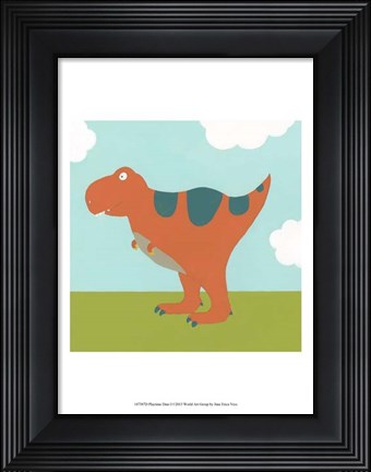 Framed Playtime Dino I Print