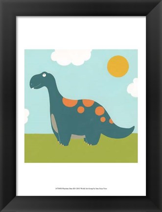 Framed Playtime Dino III Print