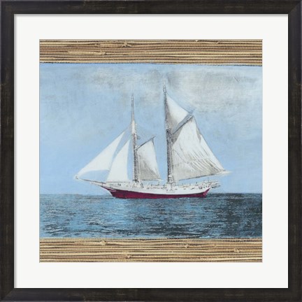 Framed Seagrass Nautical II Print