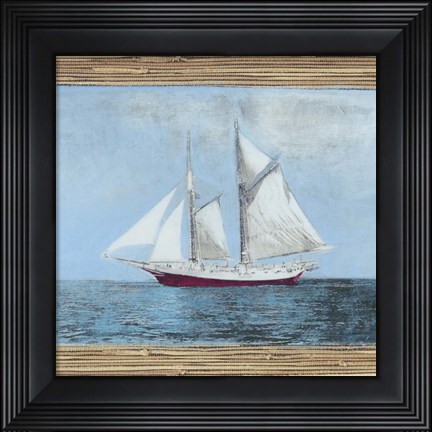 Framed Seagrass Nautical II Print