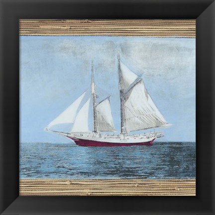 Framed Seagrass Nautical II Print