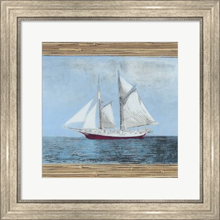 Framed Seagrass Nautical II Print