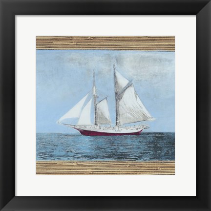 Framed Seagrass Nautical II Print