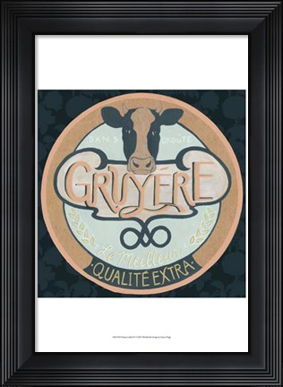 Framed Cheese Label IV Print