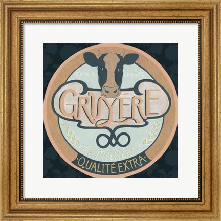 Framed Cheese Label IV Print