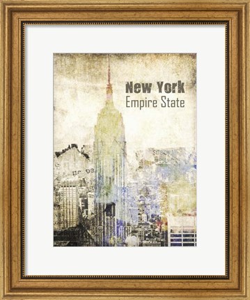 Framed New York Grunge II Print