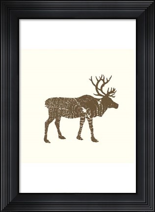 Framed Timber Animals I Print