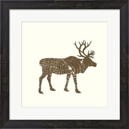 Framed Timber Animals I Print