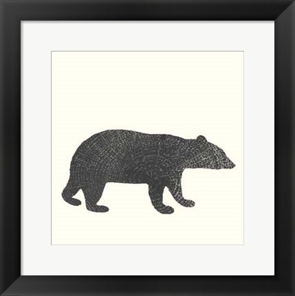 Framed Timber Animals V Print