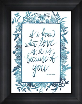 Framed Love Quote II Print