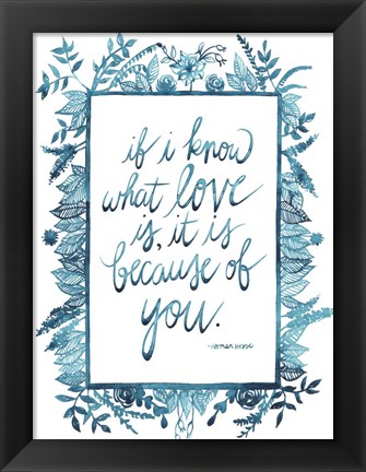 Framed Love Quote II Print