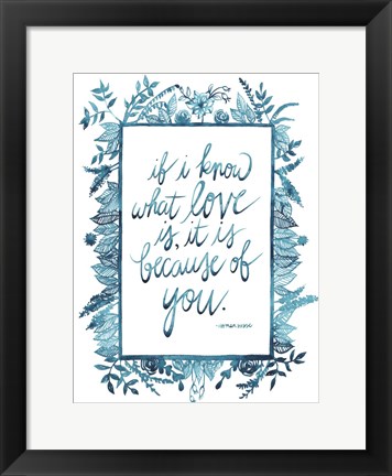 Framed Love Quote II Print