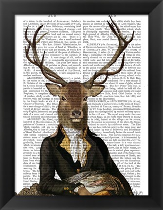 Framed Deer in Chair Print